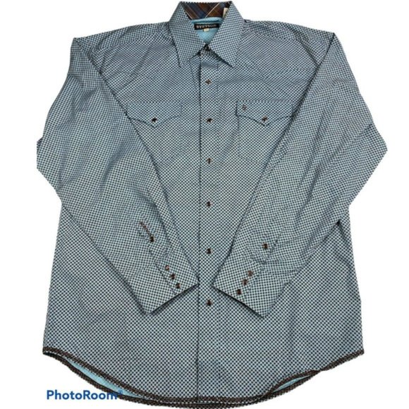 Large L Mens Shirt Western Snap Buttons - Picture 1 of 1